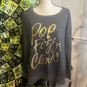 Maurices “Pop, Fizz, Clink” Crewneck Sweatshirt Size 1X